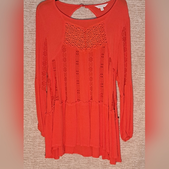 Adiva Red Pheasant Embellished Blouse Size L - Picture 1 of 11